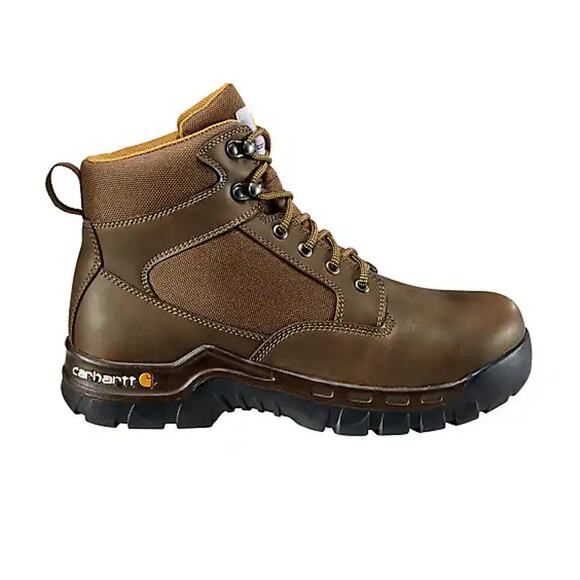 Carhartt Men\'s Brown Rugged Flex 6 Inch Steel Toe Work Boots Size 10.5M